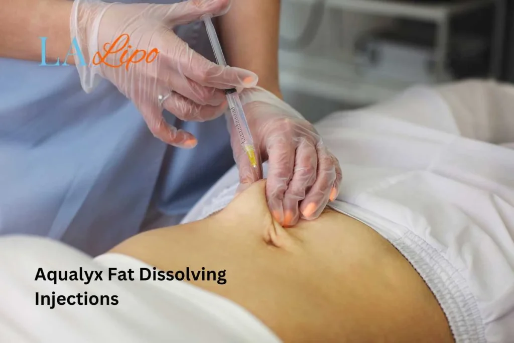 woman having fat dissolving injections Newbury in the stomach