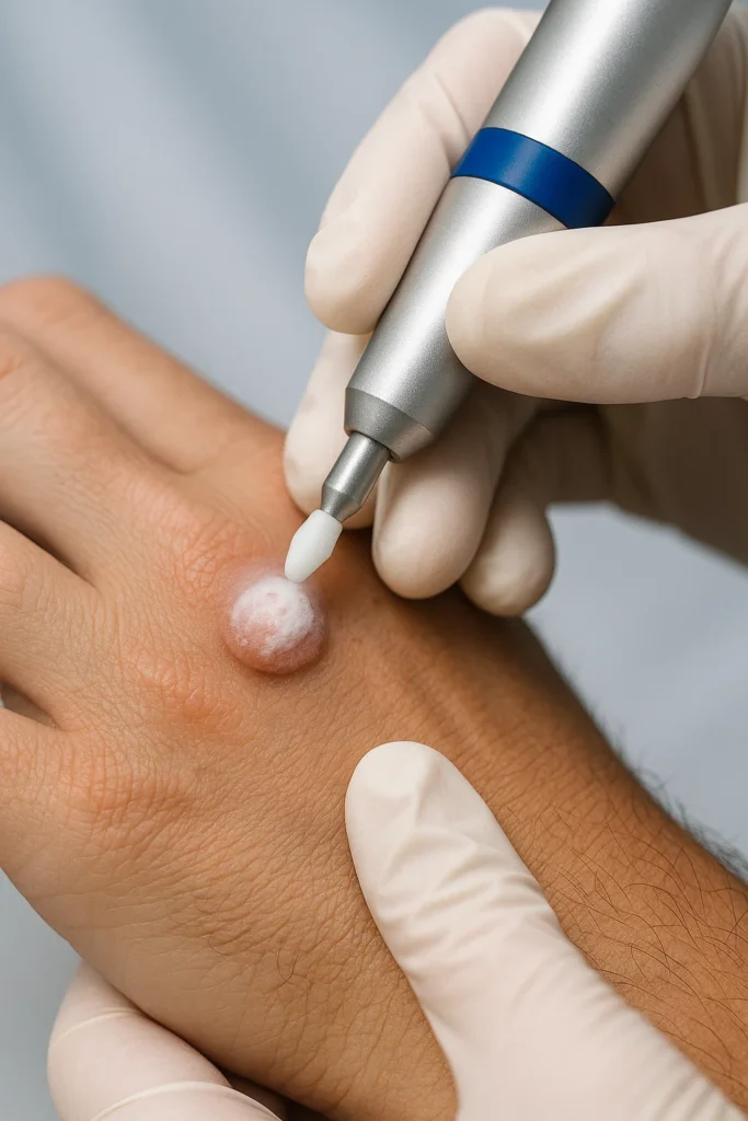 example of wart removal Newbury using cryopen