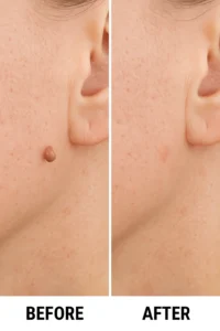 Skin tags removal Newbury before and after