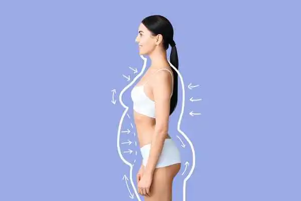 image of woman experiencing fat reduction treatment Newbury