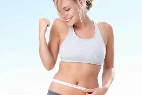 woman happy after fat reduction treatment Newbury