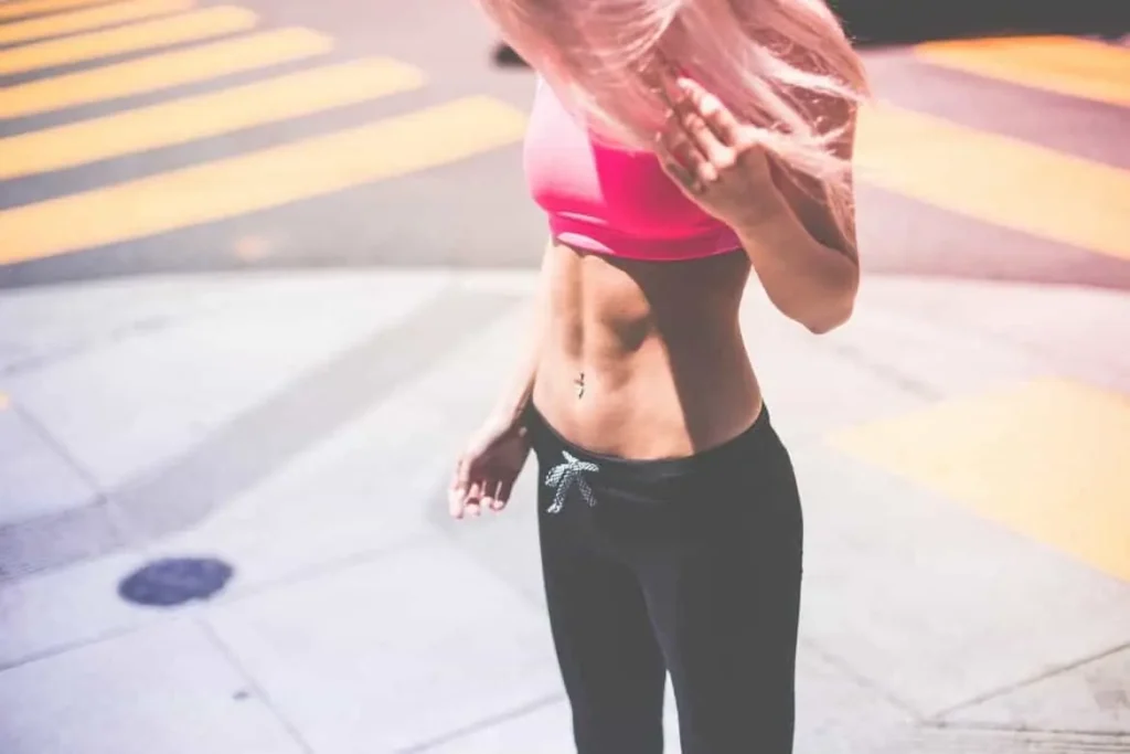 Woman with toned stomach after LA-EMS Body Sculpting Treatment Newbury
