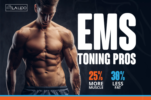 Image of man with sculpted stomach showing the fat loss and muscle gain of LA-EMS Body Sculpting Treatment Newbury
