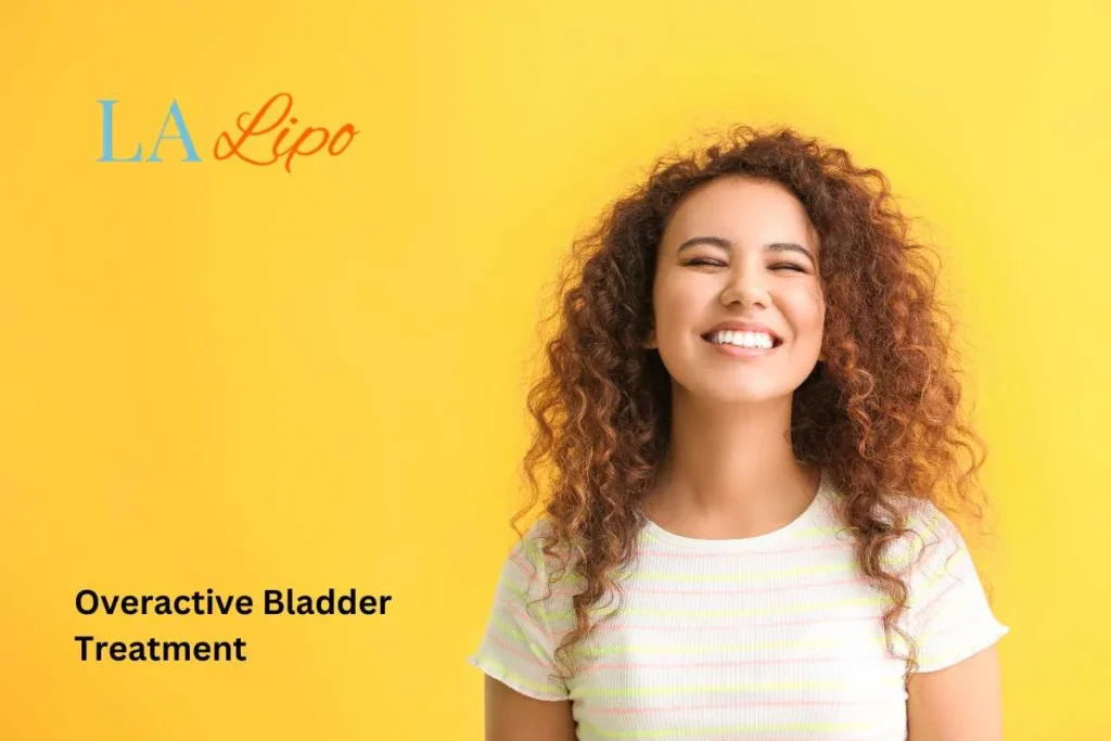 woman smiling about overactive bladder treatment Newbury solutions
